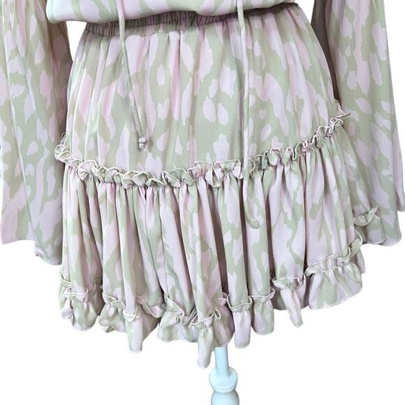 Buddy Love Animal print long sleeve mini dress, sz medium NWT - Picture 4 of 8